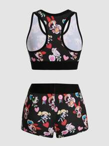 The Powerpuff Girls Romwe Cartoon Graphic Lingerie Set Kawaii Shein Usa