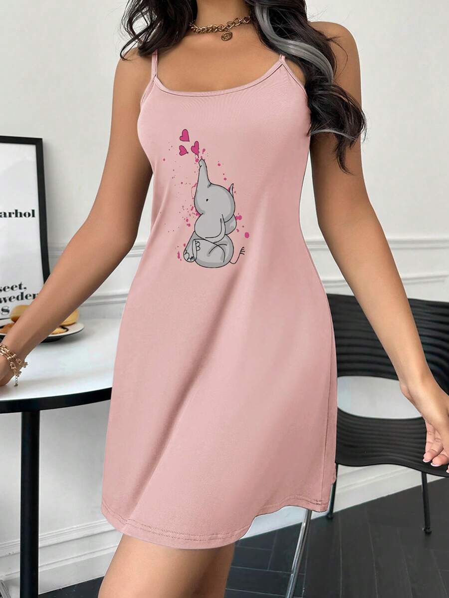 Cartoon Grafik Träger Pyjama Nachthemd