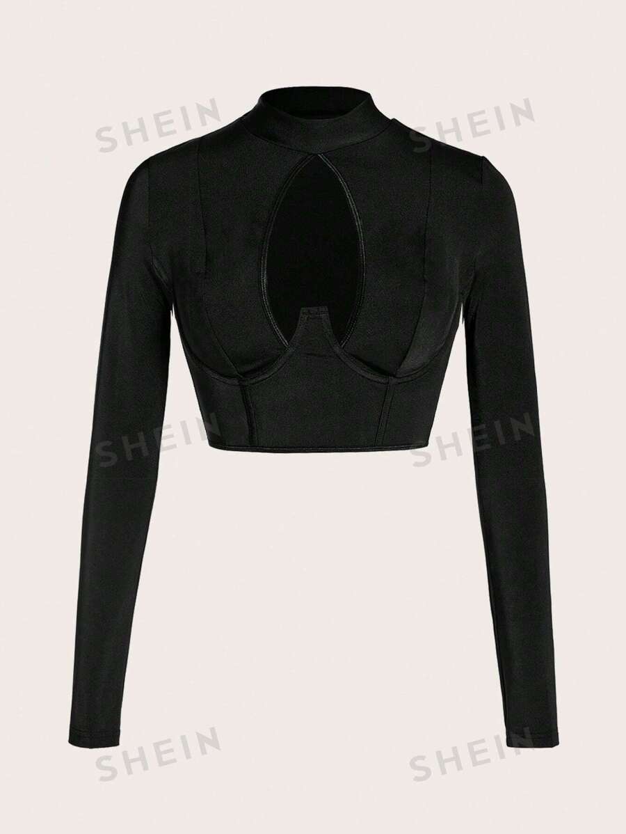 SHEIN ICON Tricou decupat în față