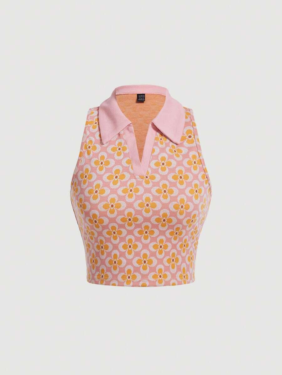 SHEIN MOD Floral Print Tank Top
