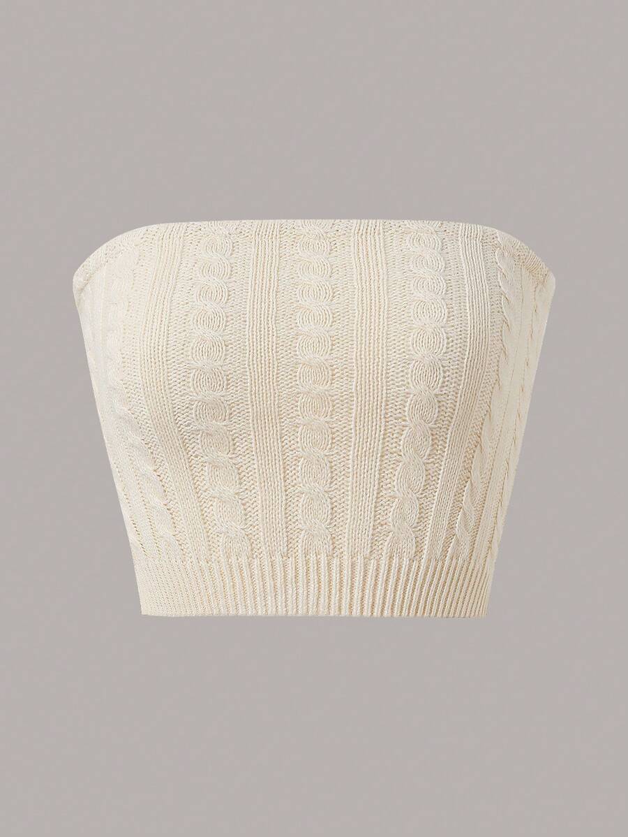 SHEIN X Galloways Plus Solid Tube Knit Top