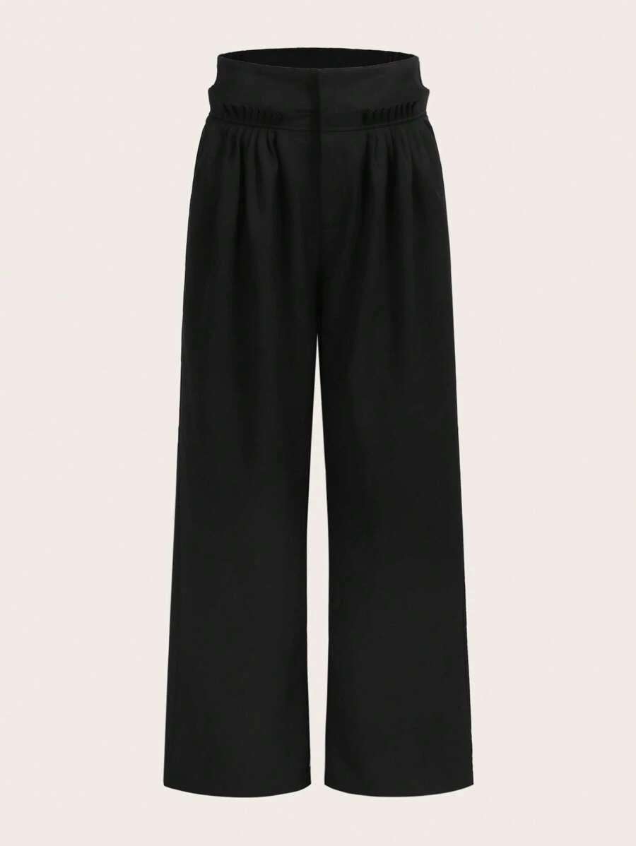 SHEINNeu Pantaloni suit monocolore gamba ampia