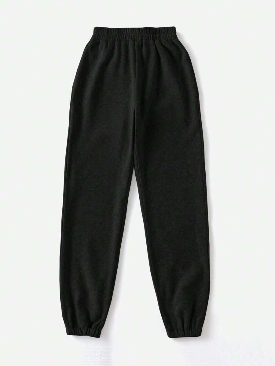 SHEIN EZwear Pantalones De Chándal Para Mujer Con Cintura Elástica