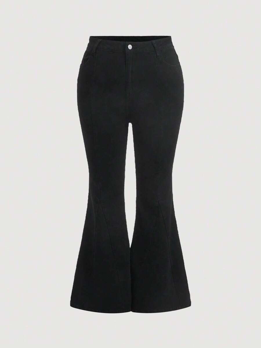 SHEIN MOD Talla grande Jeans de pierna amplia de talle alto