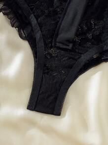 Shein Classic Sexy Floral Lace Zip Front Lingerie Set Shein Usa