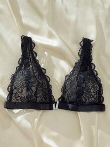 Shein Classic Sexy Floral Lace Zip Front Lingerie Set Shein Usa