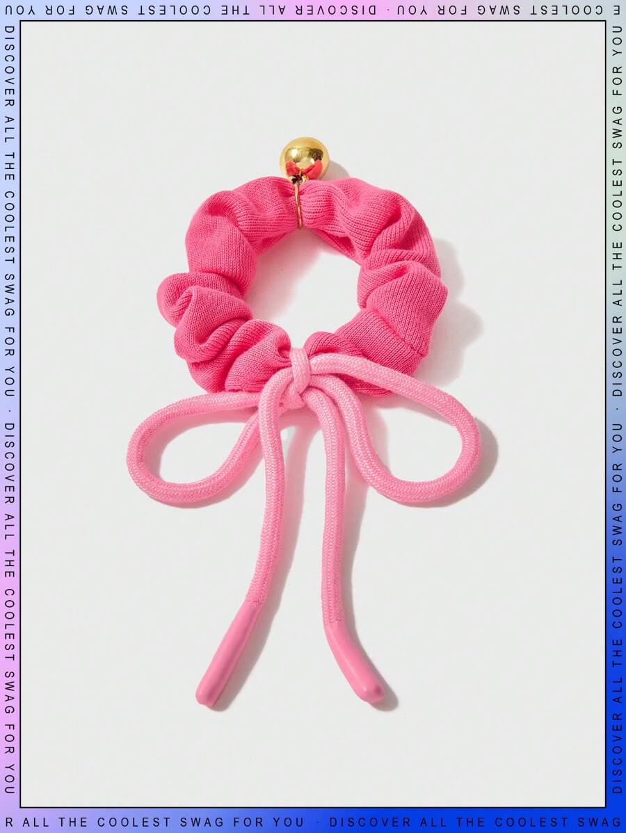 1 Peça Garotas Rosa Laço Laço De Cabelo Com Metal Bola Cabeça Para Vários Penteados , Acessórios De Cabelo