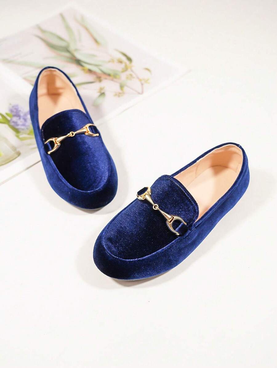 Chicas Niños Mocasines escuela estilo con hebilla metálica de moda para, otoño
