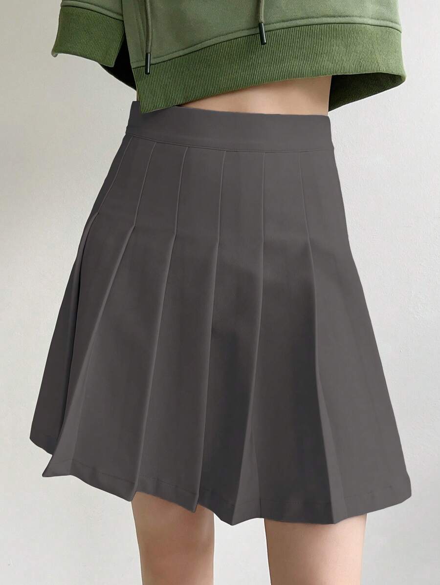 DAZY Solid Pleated Skirt,Back To School Clothes