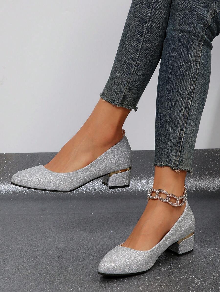 Chaussures à talons hauts pour femmes, talons hauts noirs confortables et polyvalents, à bout pointu plissé, à enfiler