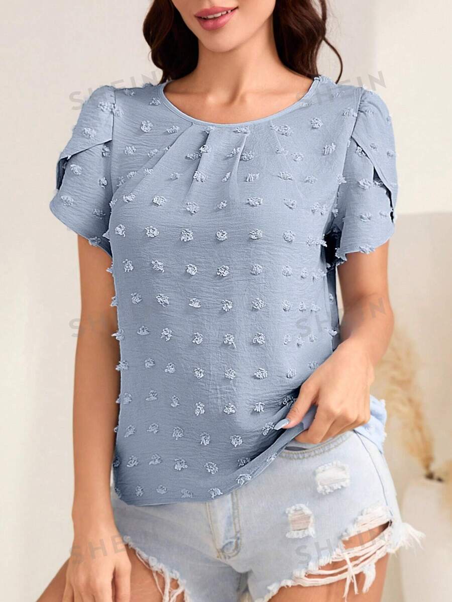 SHEIN LUNE Blusa de lunares manga tulipán