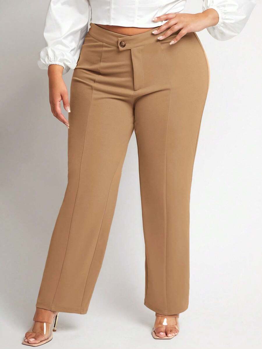SHEIN SXY Plus Straight Leg Pants