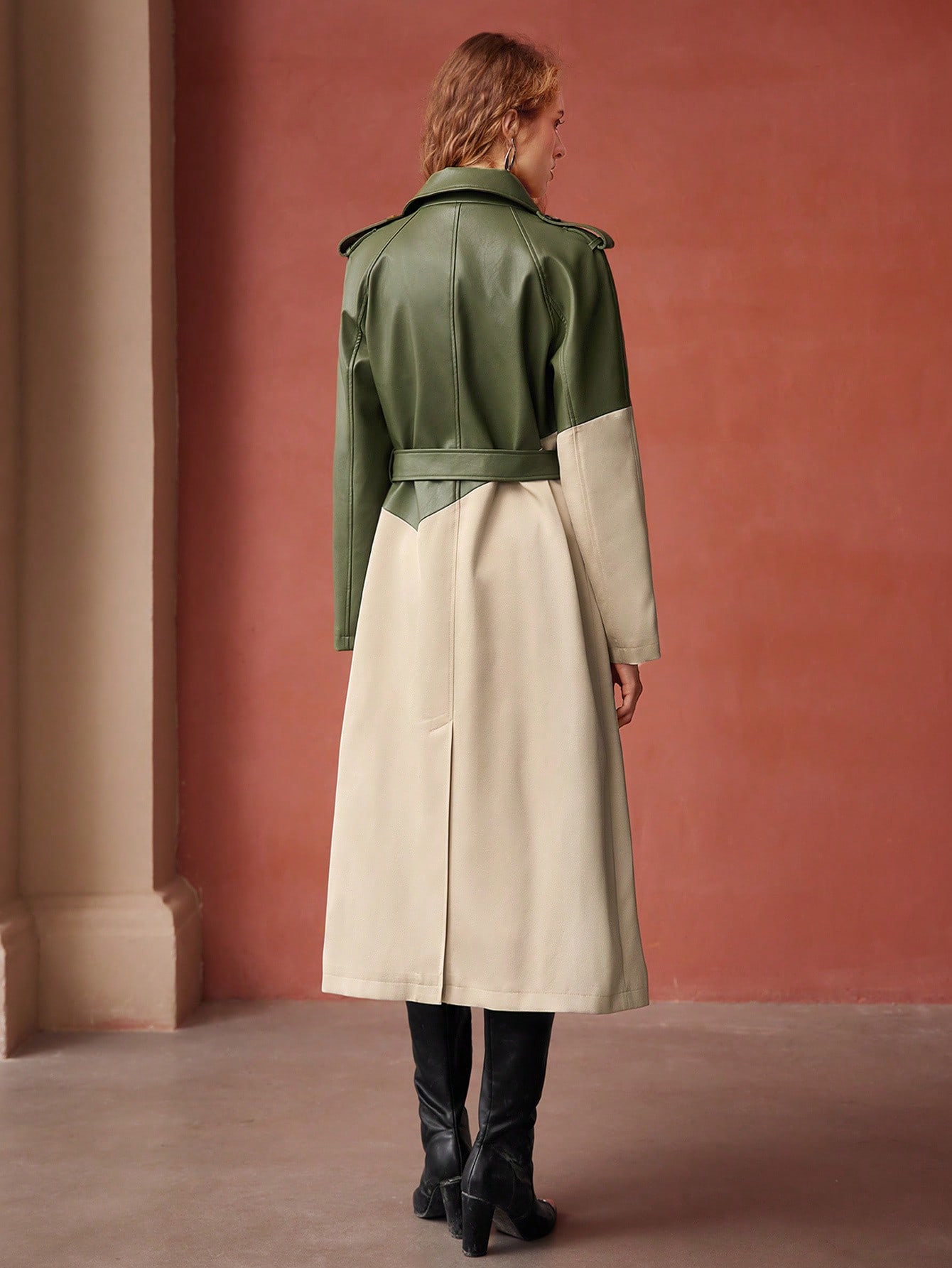 ko13  BI COLOR OVER TRENCH COAT 1693884375261f581dbd7542497a5b