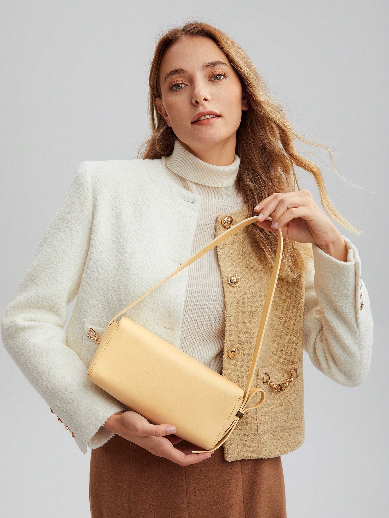 ◆MUCENT◆ Ruin l Logo Baguette Bag for Men and Women P0 Baguette Chain Midi Fabric Multicolor | Fendi