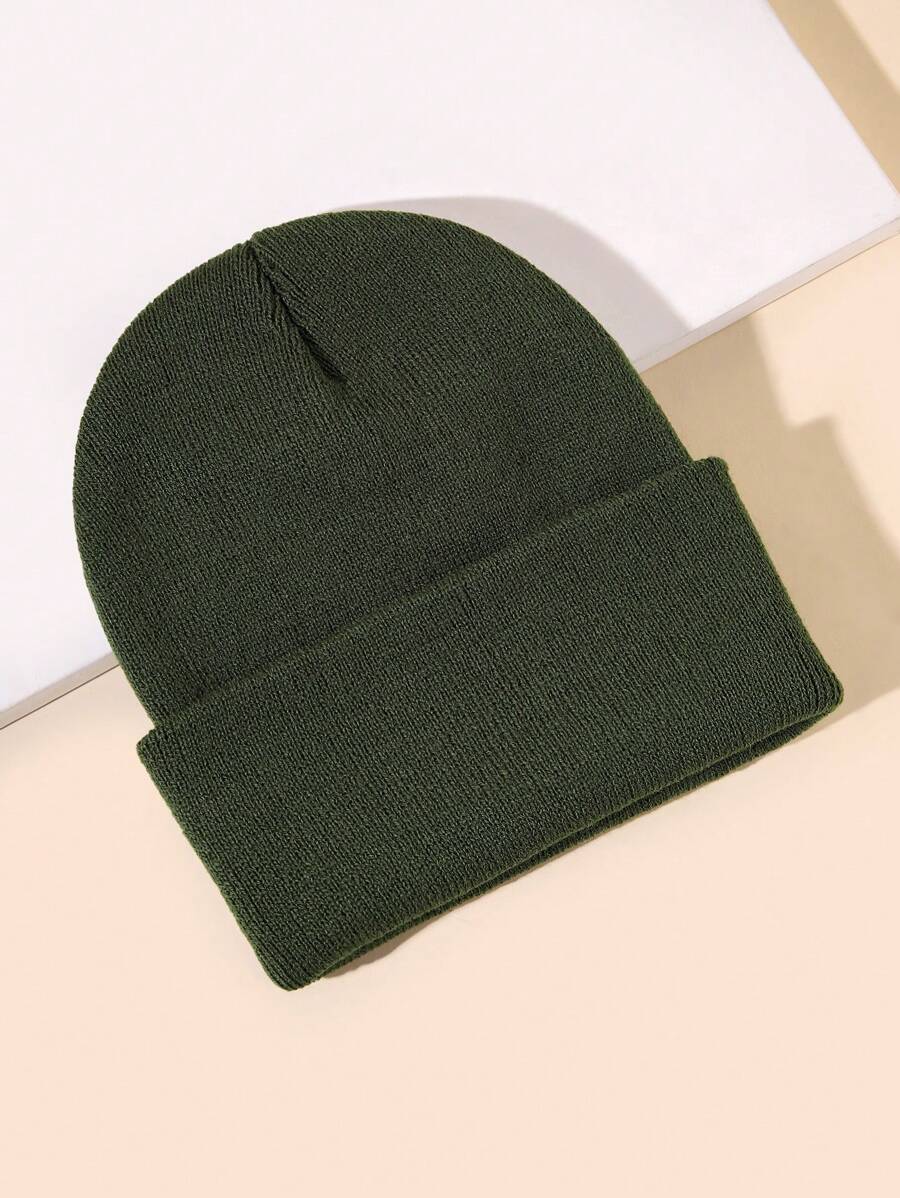 Gorro tejido minimalista de unicolor para hombre casual