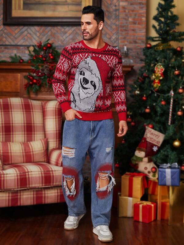 Manfinity Homme Men Christmas Pattern Sweater SHEIN USA