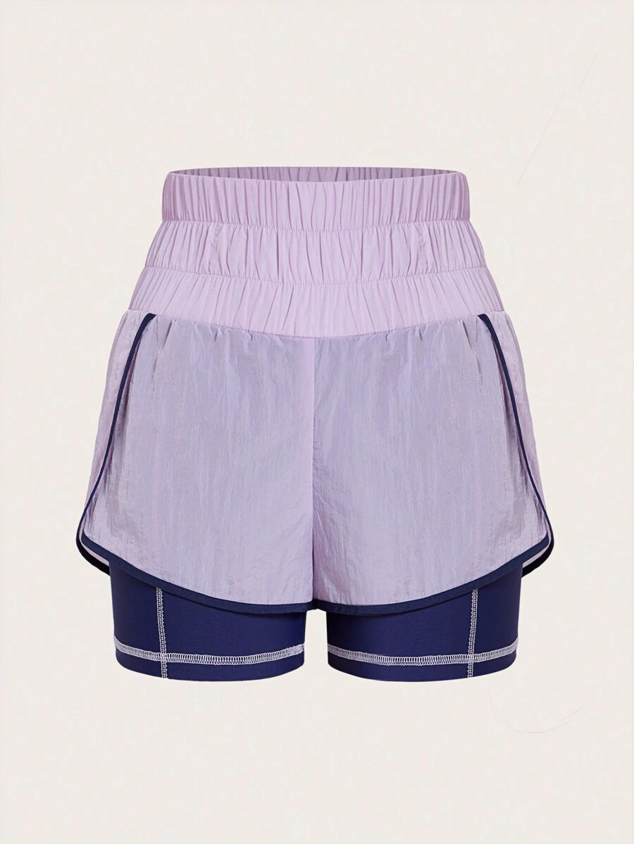 SHEINNeu Shorts sportivi 2 in 1 bordo a contrasto