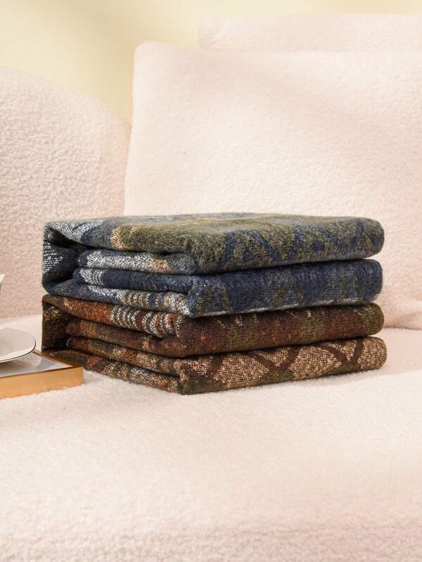 LongNap™ Round Yarn Retro Style 70S Chic Vintage Style Throw Blanket