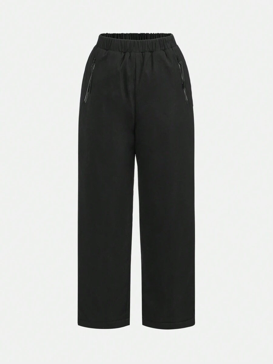 SHEIN Tween Boy Solid Slant Pocket Straight Leg Pants