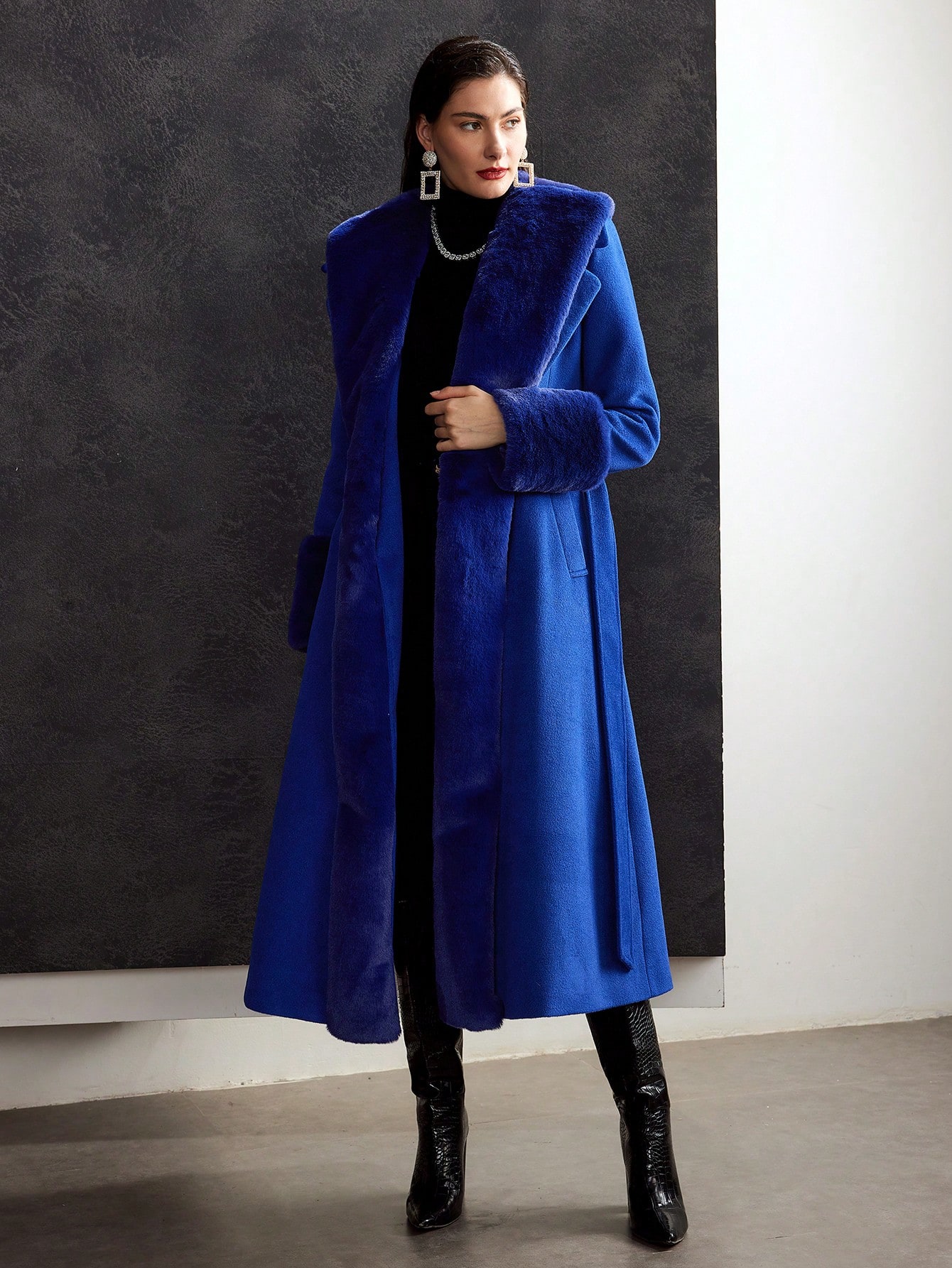 ムートン・ファーコート BECAGLI SINGLE-BREASTED MOHAIR BLEND FUR OVERSIZE COAT BECAGLI SINGLE-BREASTED MOHAIR BLEND FUR OVERSIZE COAT