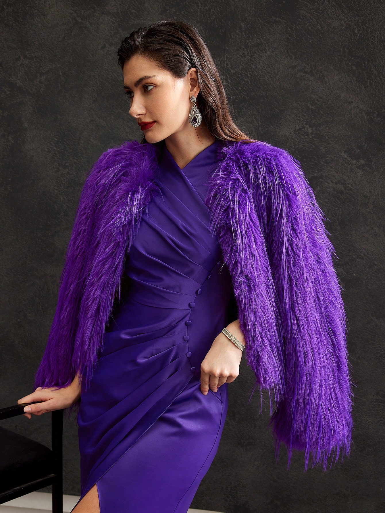 SHAGGY FAUX FUR JACKET｜Motf