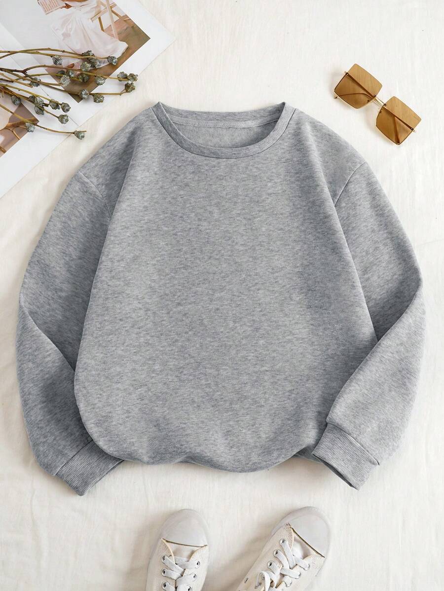 INAWLY Stevige, thermisch gevoerde sweatshirt, tops met lange mouwen