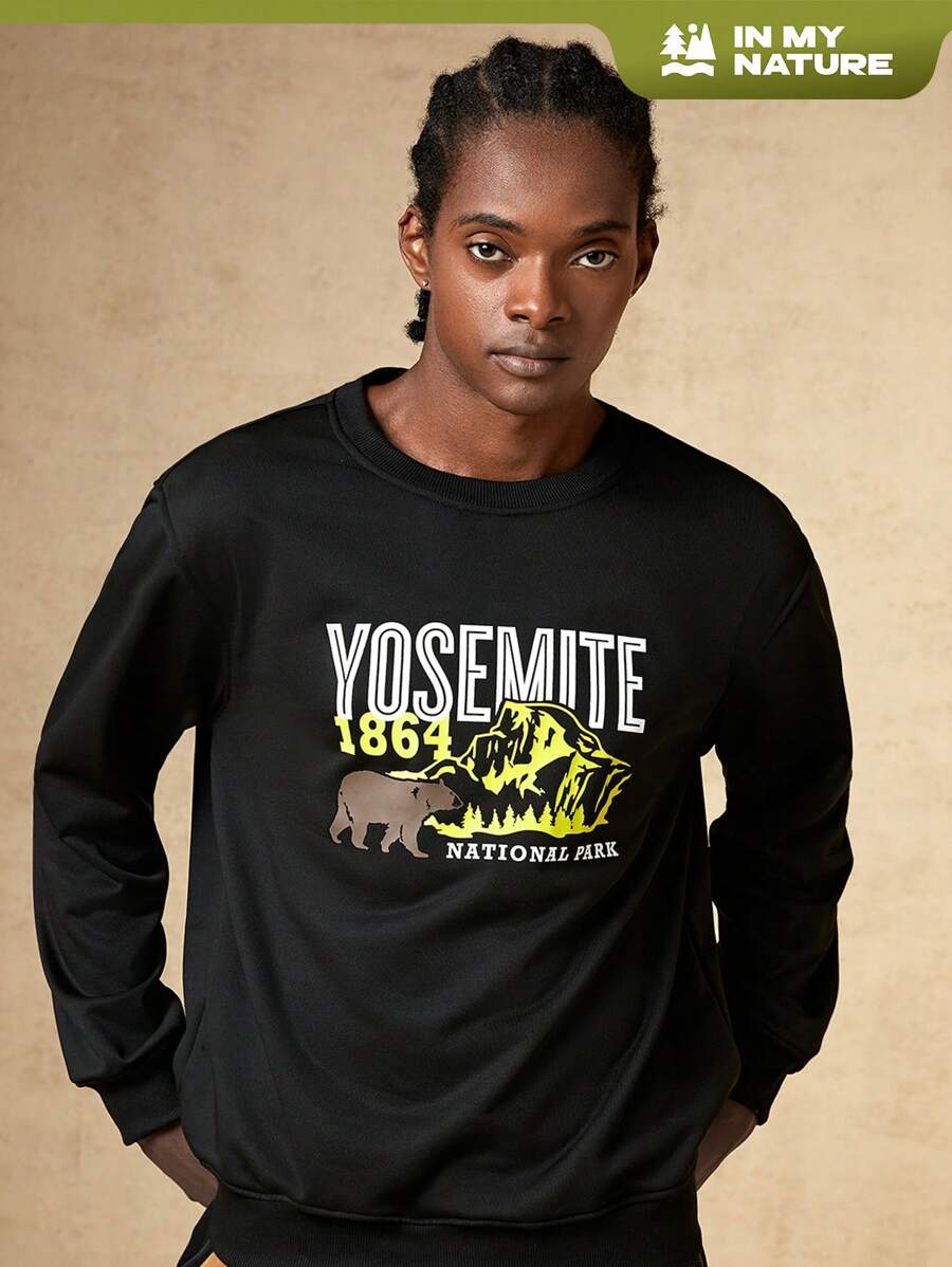 In My Nature In My Nature Uomo Pullover con grafica lettera esterno