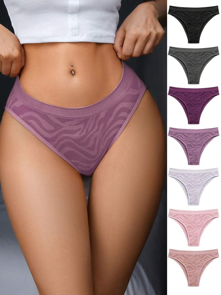 Shein Underwear&Sleepwear Basics 7pack Solid Simple Solid Panty