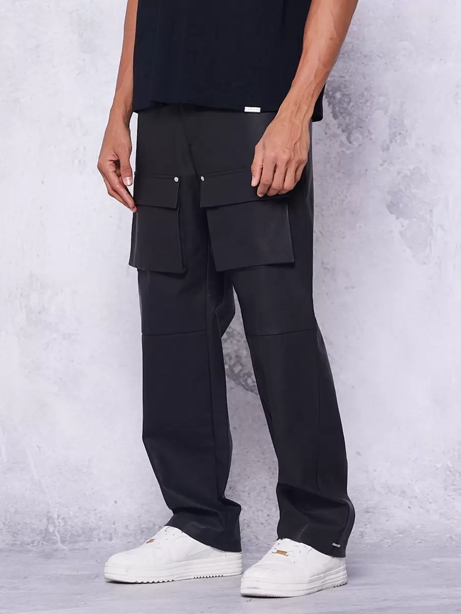 SUMWON Straight Leg Pu Cargo Trouser