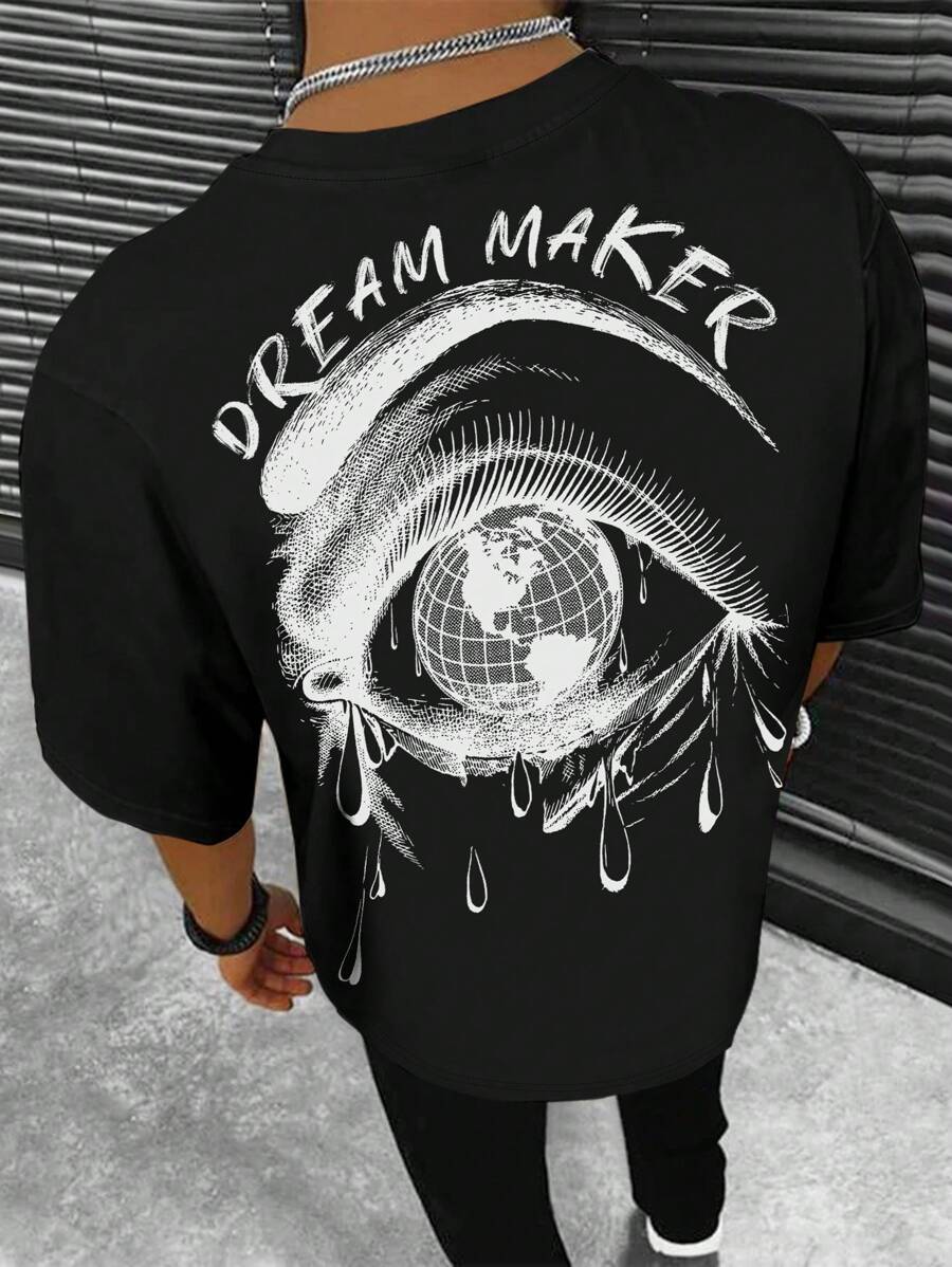 Manfinity EMRG Men Eye & Letter Graphic Tee
