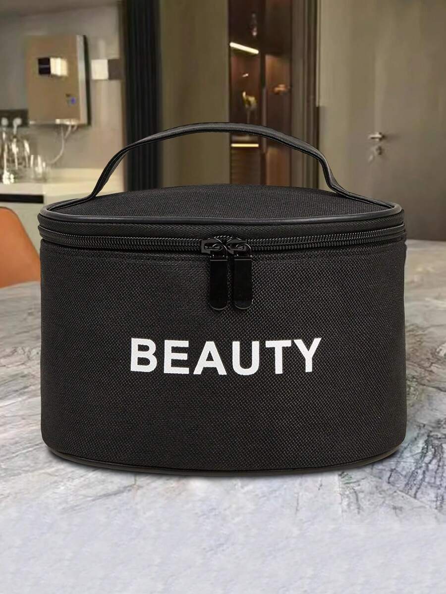 1 pezzo Borsa cosmetica portatile semplice e di grande capacità, borsa da viaggio per profumi e articoli da toeletta, borsa per lo stoccaggio di prodotti per la cura della pelle, borsa per il trucco per donne e ragazze, borsa per il trucco, borsa per prodotti per la cura della pelle, borsa da toeletta, cubi di imballaggio, accessori da viaggio, organizer da viaggio per il trucco, regali essenziali, borse con cerniera, accessori per unghie