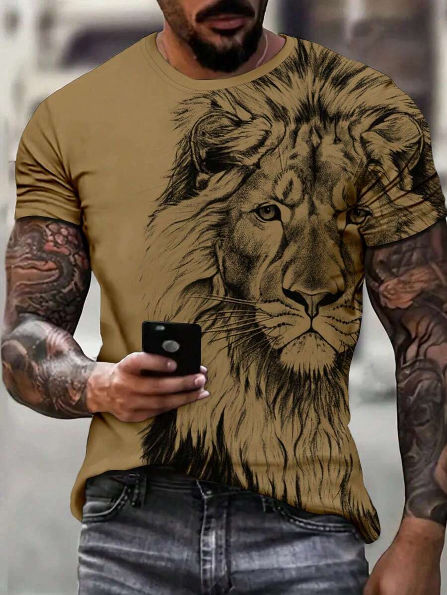 Manfinity LEGND Men's Lion Print T-shirt