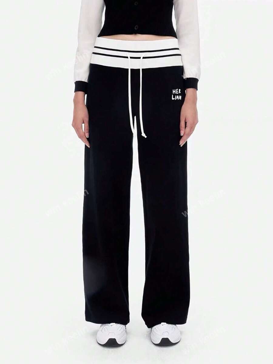 Pantalon Droit À Cordon