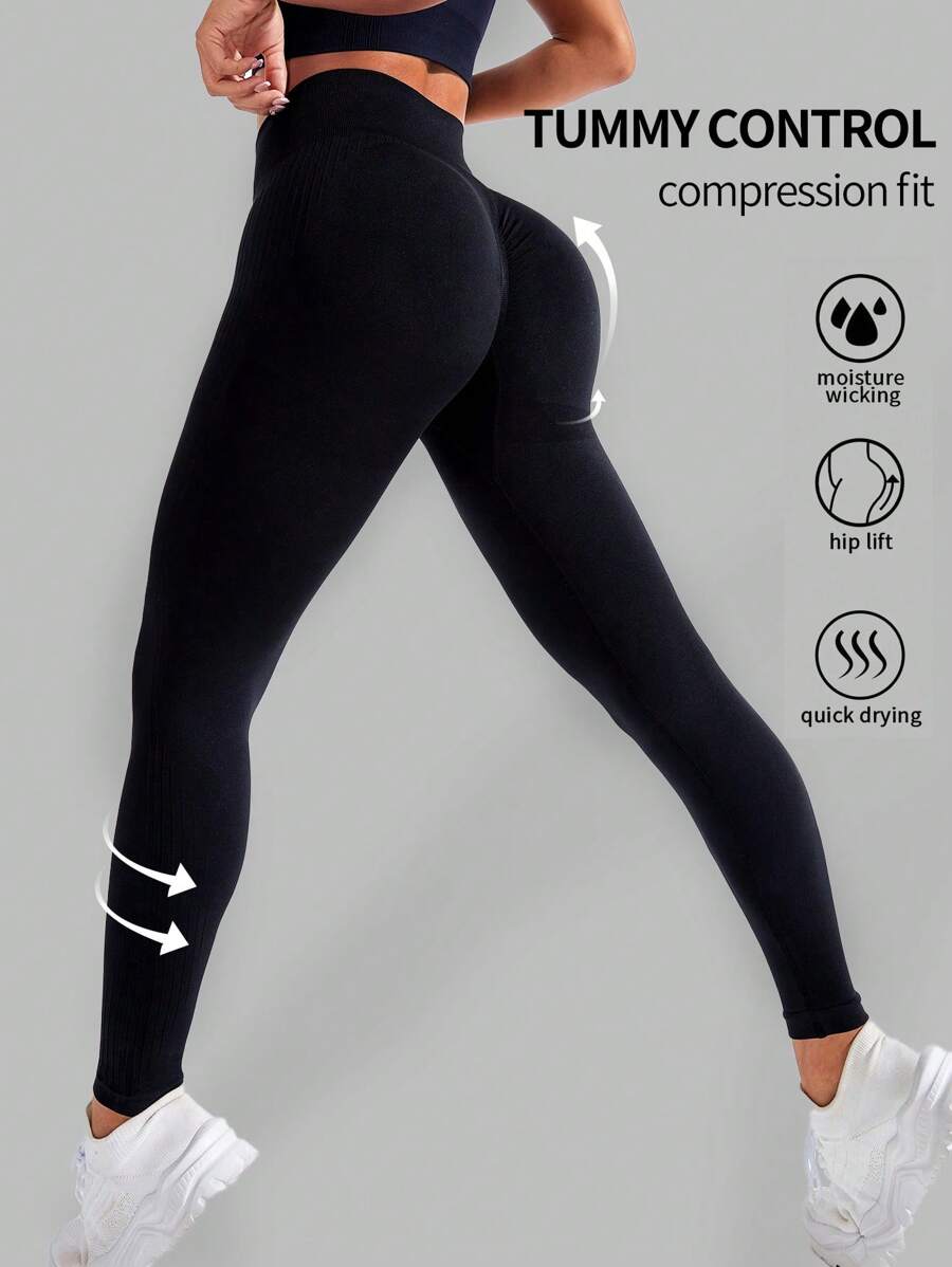 With My Calm Damskie legginsy sportowe Prosty