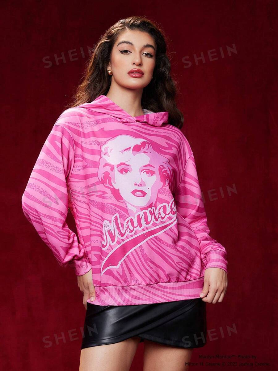 Marilyn Monroe X SHEIN Sudadera De Mujer Línea Marilynmonron