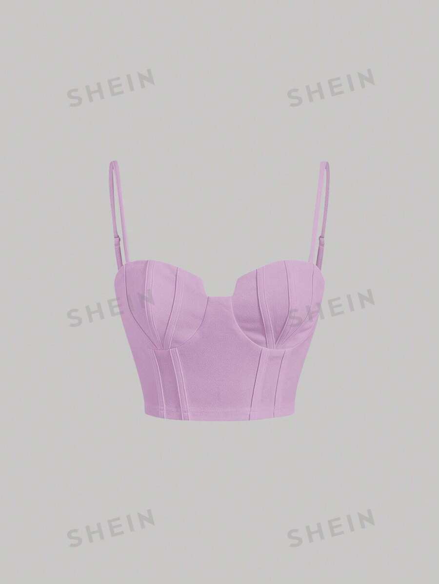 SHEIN MOD Top de tirantes bustier unicolor