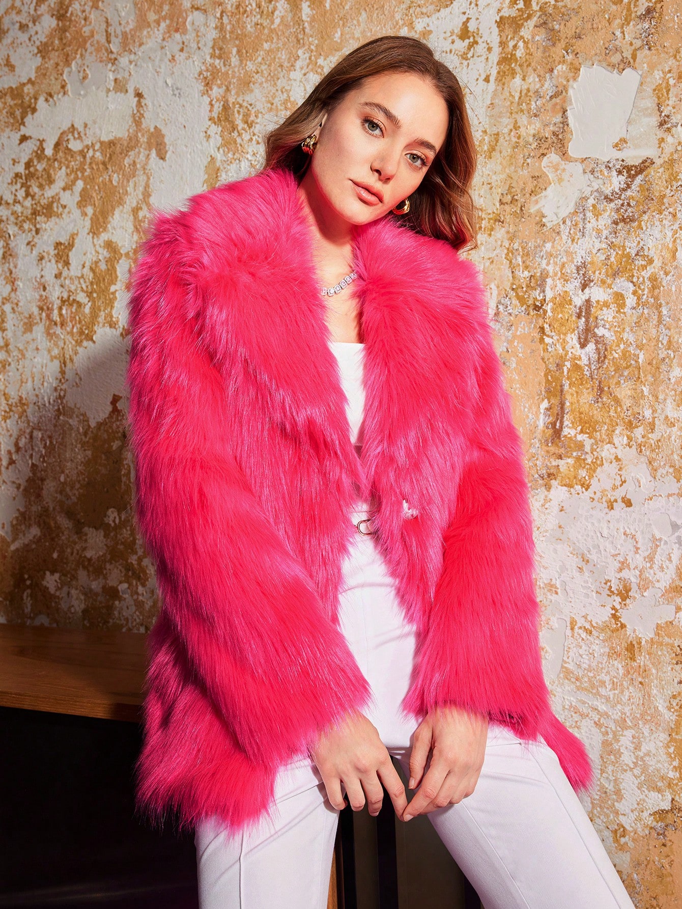 FAUX FUR COAT｜Motf