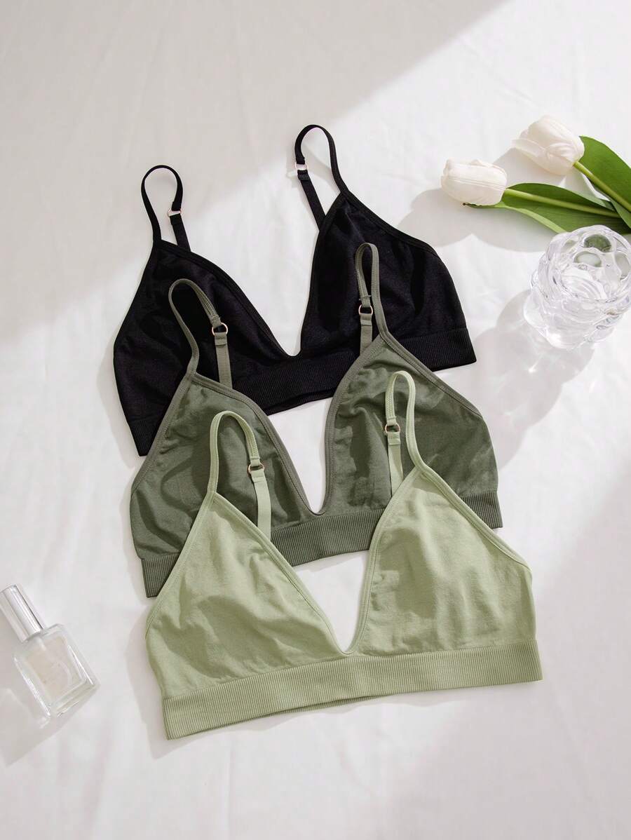 Snug Zone 3 pièces Set De Soutien-Gorges Unicolore Femme
