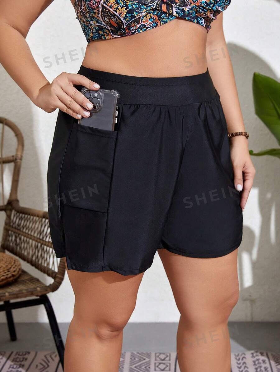 Swim SPRTY Bañador Tipo Bañador Con Cintura Elástica Y Bolsillos Laterales De Talla Grande