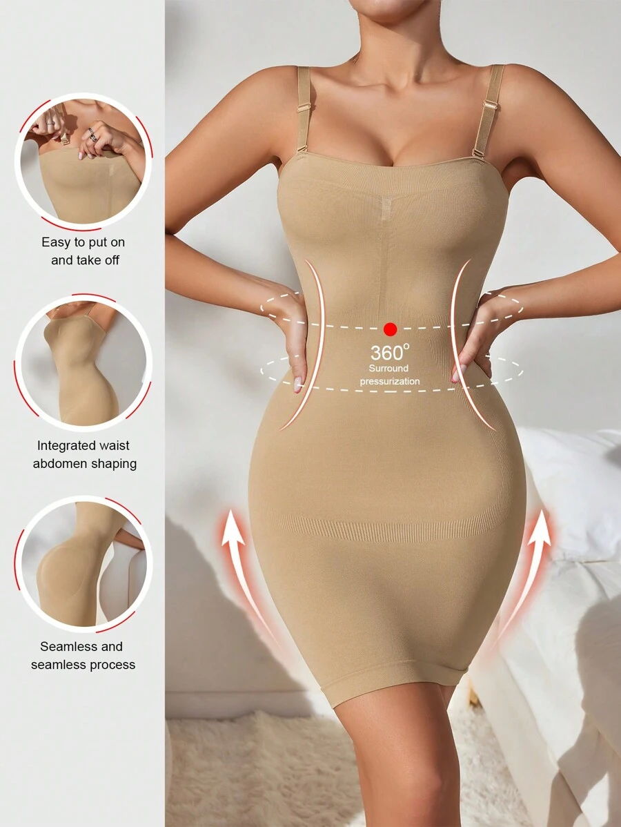 Women's Seamless Tummy Control Body Shaping Slip Dress