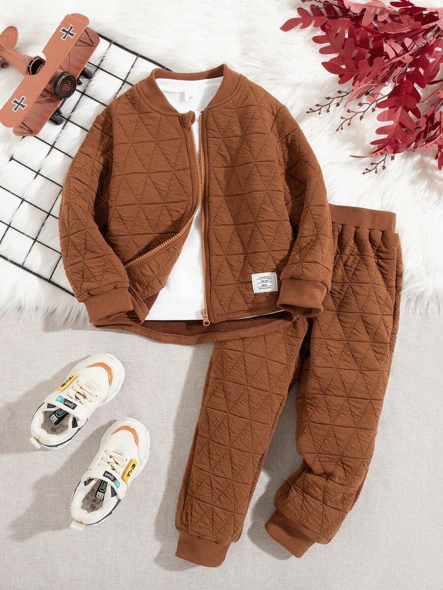 2 Stücke/set Kleinkind Jungen Jacke Und Hose Outfit