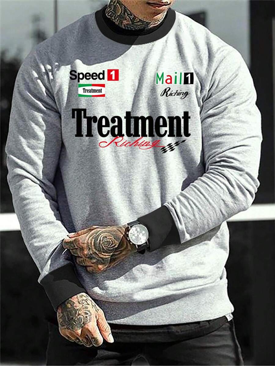 Manfinity Homme Sudadera Con Mangas Largas