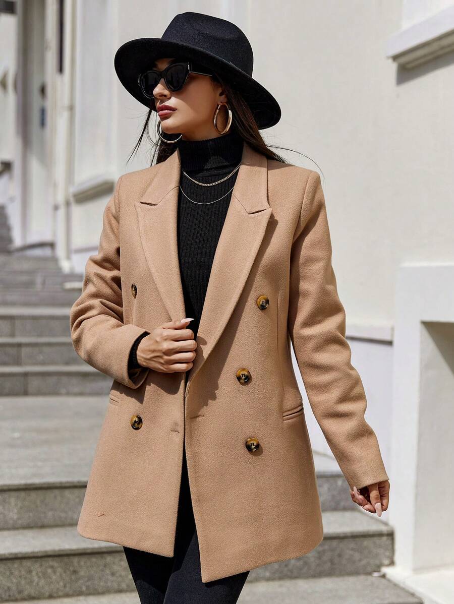 RueChic Piepkraag Dubbel Rijn Knoppen Blazers