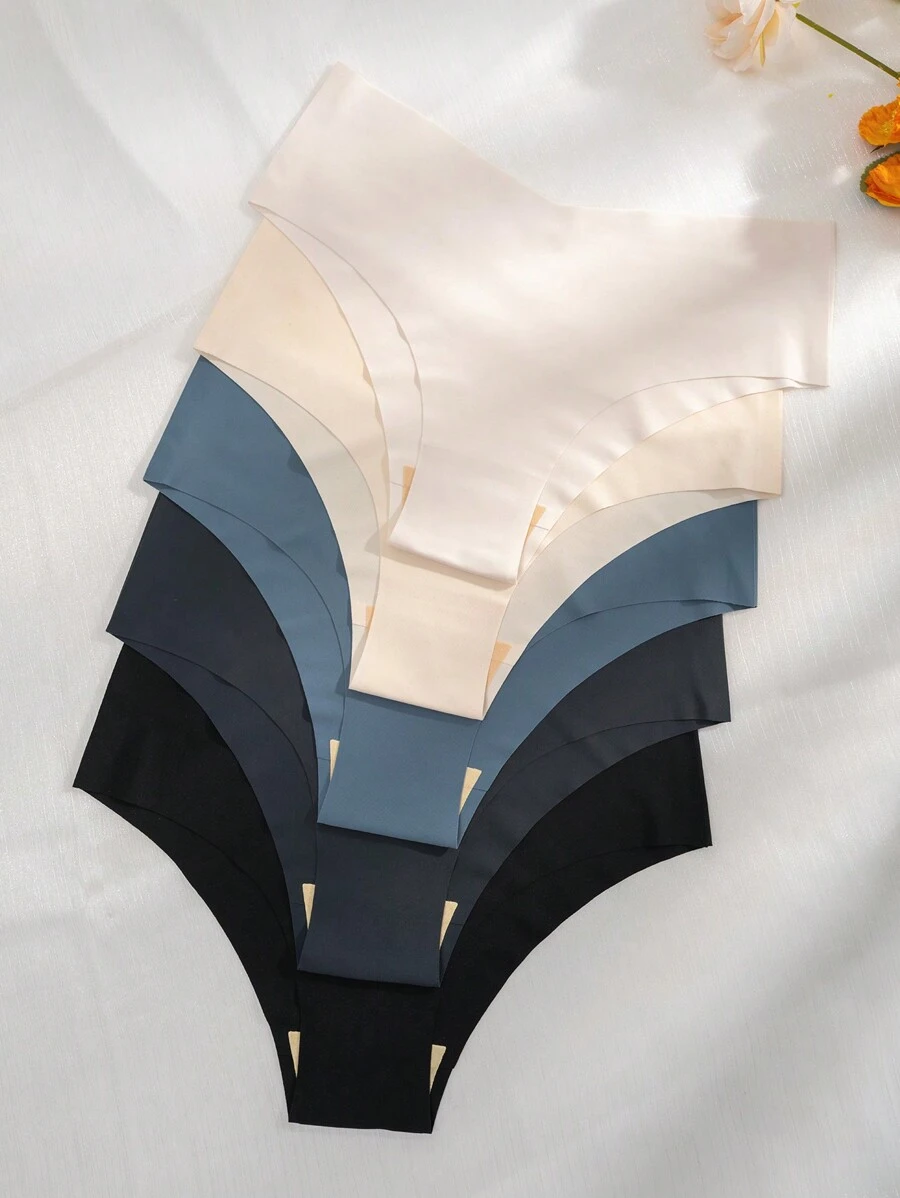 Snug Zone 5 Pièces Culottes En Triangle De Couleur Unie Pour Femmes