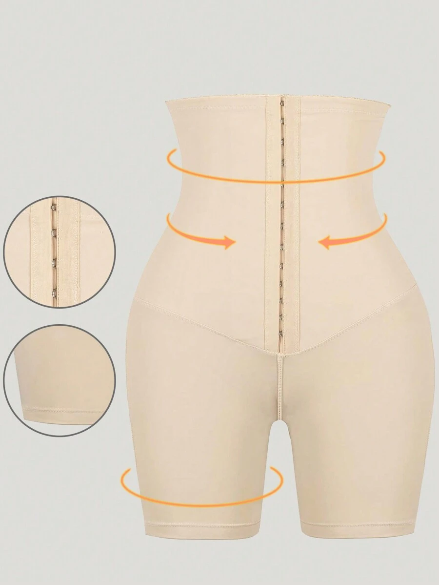 Damen Einfarbige High Waist Shorts Mit Bauch Kontrolle Und Po Lifting