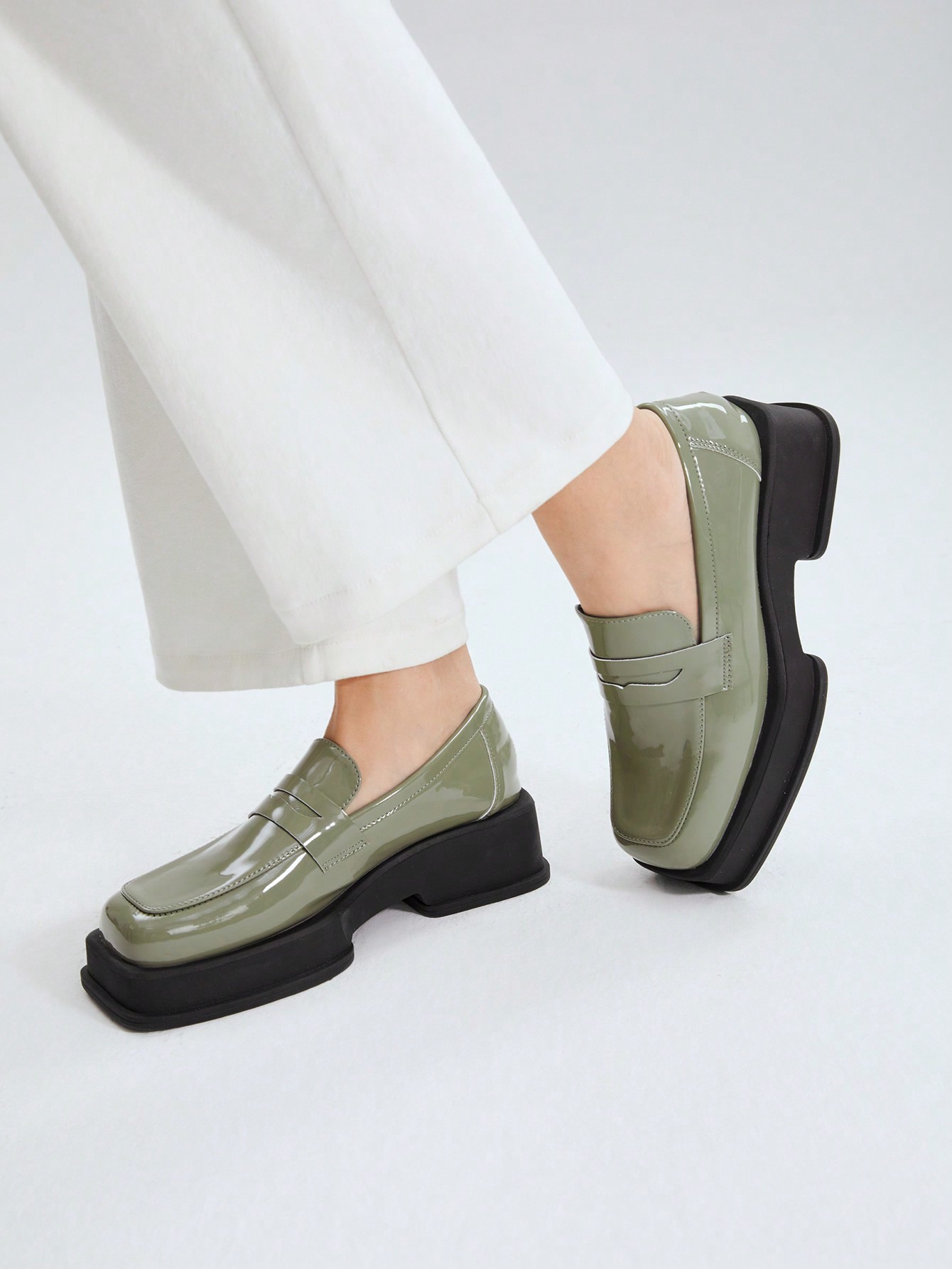 JILLSTUART ★platform loafers★ DHgate.com:Designer Leather Pointed Toe Platform Loafers for
