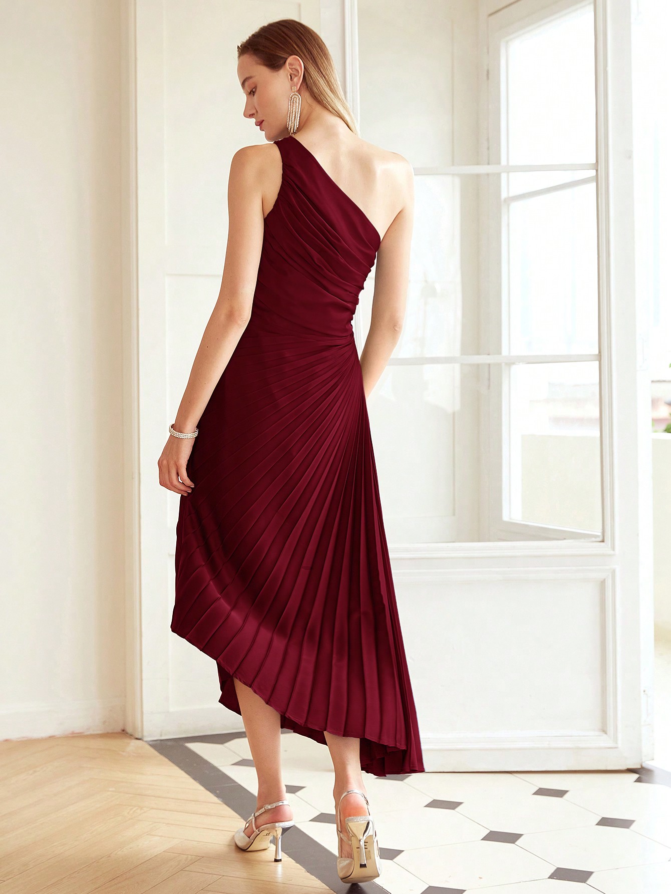 ワンピース Andmary Rojina ribbon dress Brown ANDMARY】Rojina ribbon dress