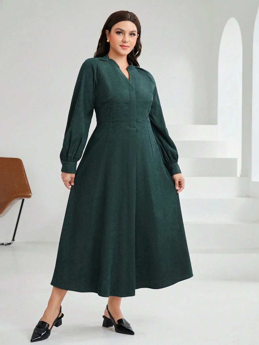 Mulvari Women'S Plus Size Arabian Dress With Raglan Sleeve