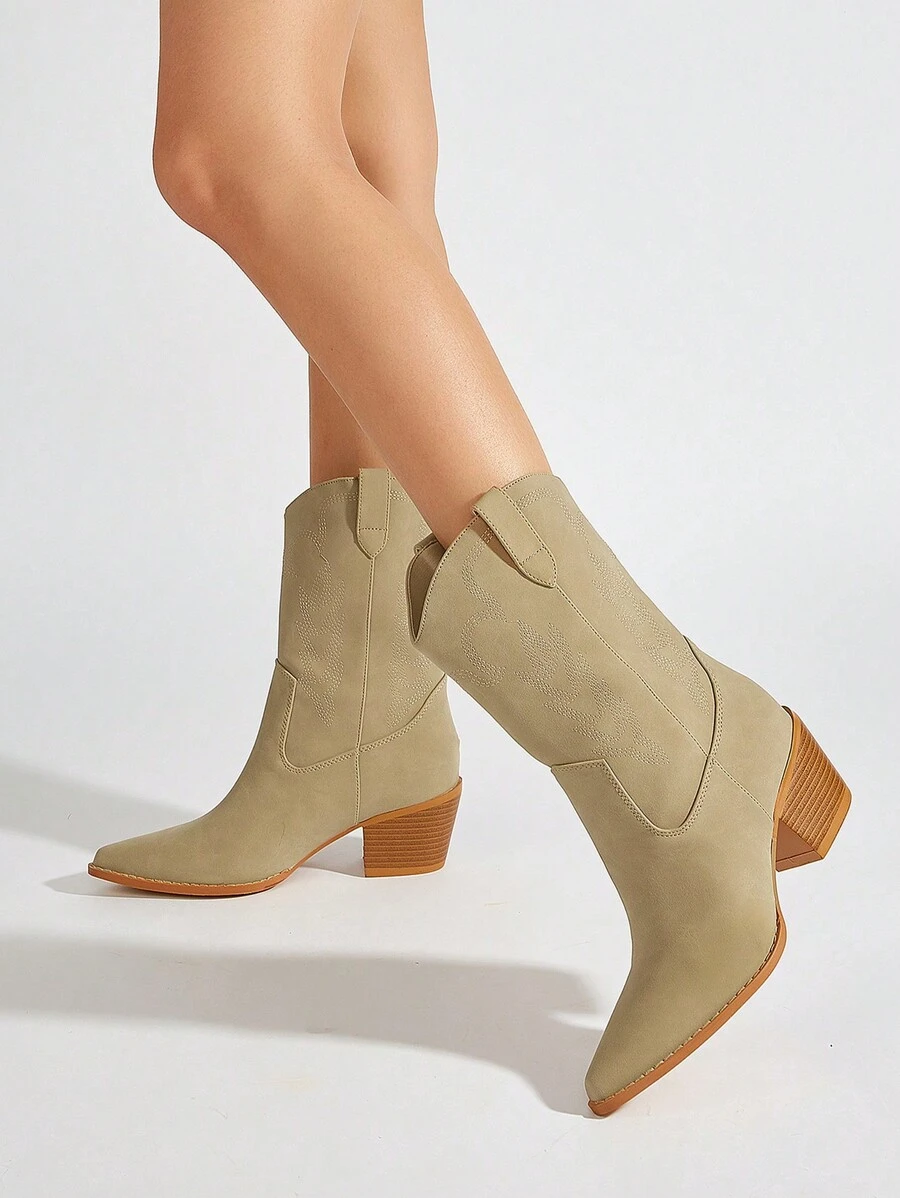 Styleloop Pointed Toe Cowboy Boots