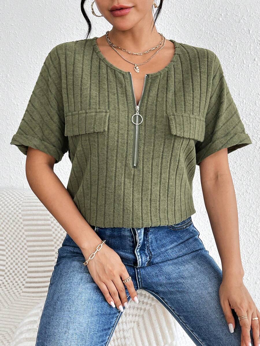 Chiquease Half Sleeves Casual T-Shirt